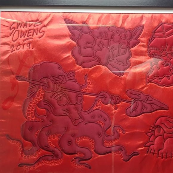 Swade Owens Original Hand Embroidered 2019 Framed - Picture 2 of 5